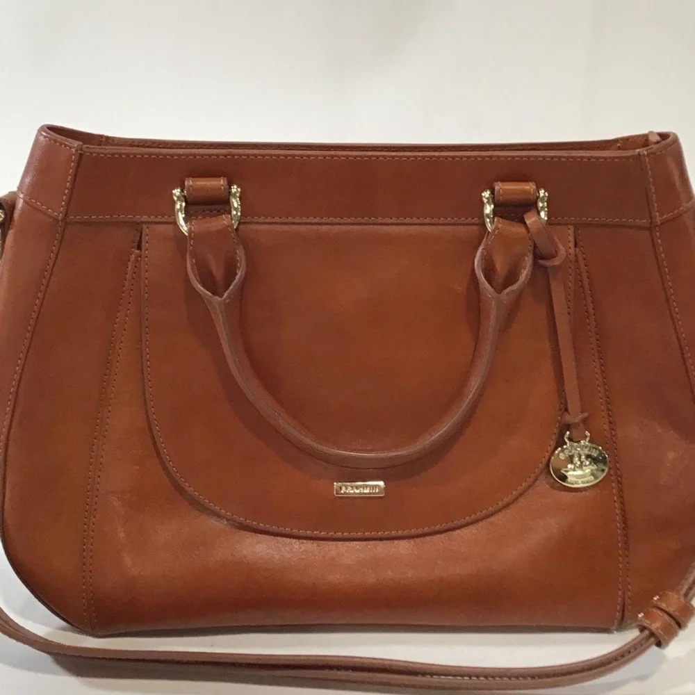 Women’s Brahmin Smooth Brown Leather Satchel Bag